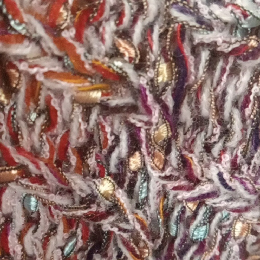 ( 237 )COLDWATER CREEK MULTI COLORED LONG SLEEVES COWL NECKLINE PULLOVER - Picture 2 of 4